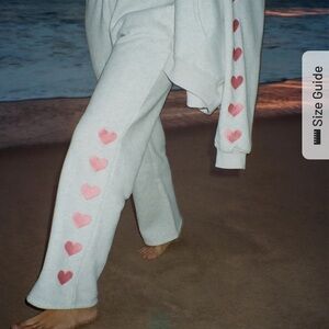 DANDY Size XL "Heart on My Sleeve" Sweatpants in Heather Gray